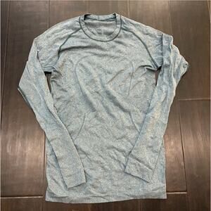 Lululemon Swiftly Tech Long Sleeve Shirt Blue/Gray Women's Size 8